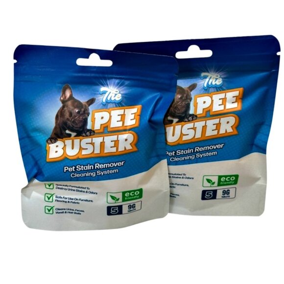 The Pee Buster Pet Stain Remover Cleaning System 2 Packs 9G Tablets ECO Friendly - Picture 1 of 5